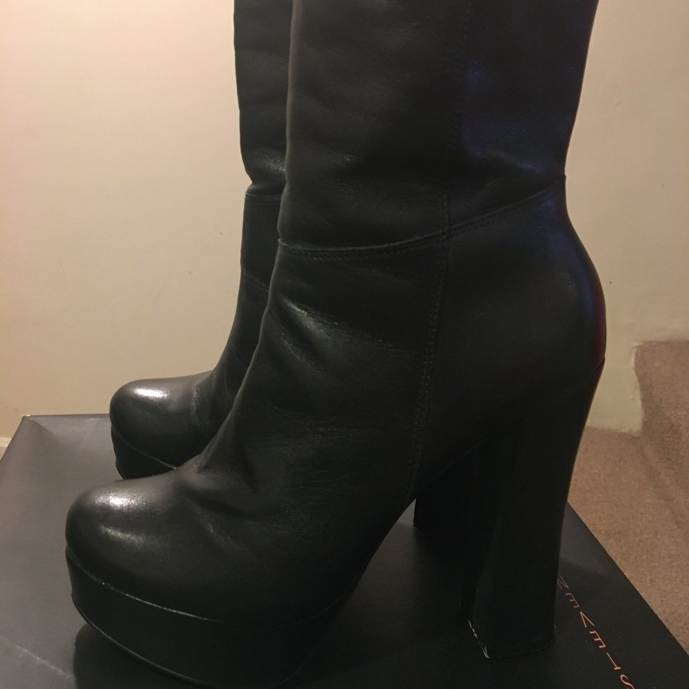 Steve Madden Steven Drakes Black Platform Boot 8.5 - Picture 6 of 9